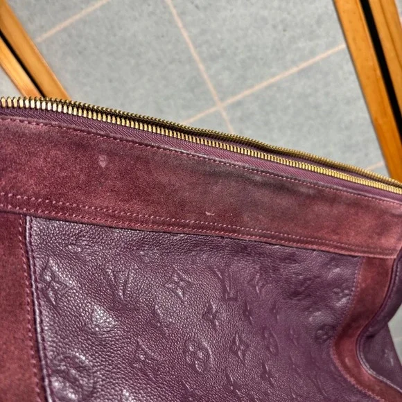 Auth Louis Vuitton Monogram Empreinte Audacieuse PM Shoulder Bag Purple LV 2669N
